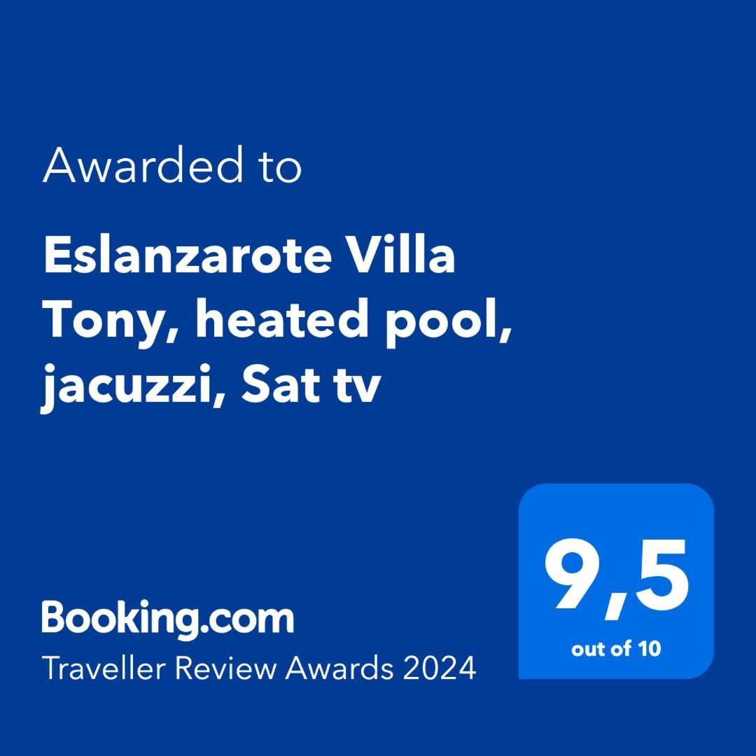 Eslanzarote Eco Villa Tony, Heated Pool, Jacuzzi, Sat Tv, Super Wifi La Costa Ngoại thất bức ảnh